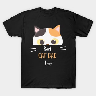 Best Cat Dad Ever Funny Fathers Cat Lovers T-Shirt